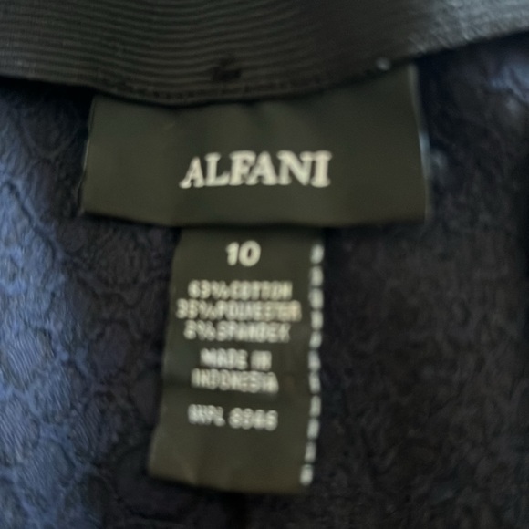 Alfani black blue printed snake pants 10 - Picture 4 of 7